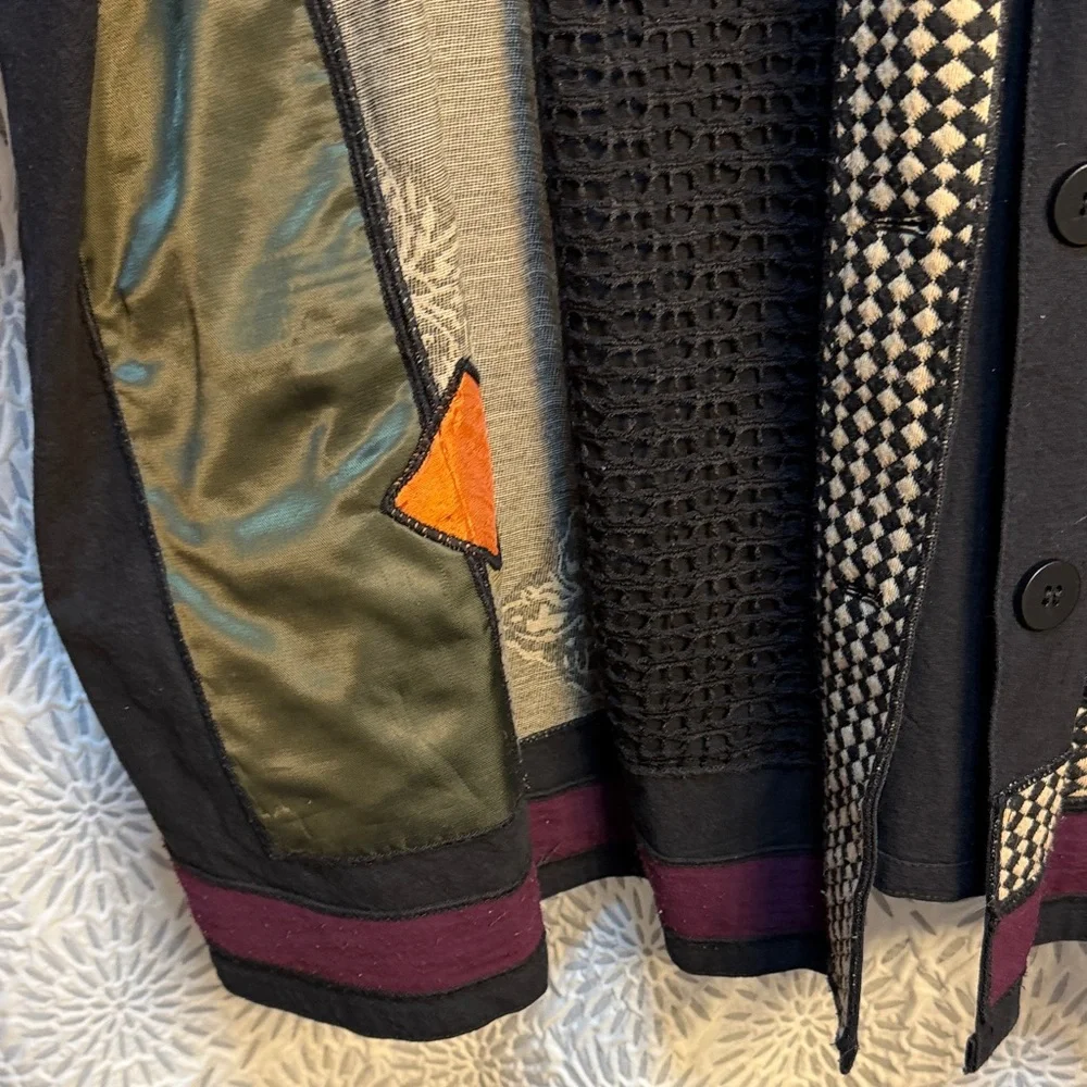 John Mark Multicolor Patchwork Women's Blazer - Picture 5 of 9